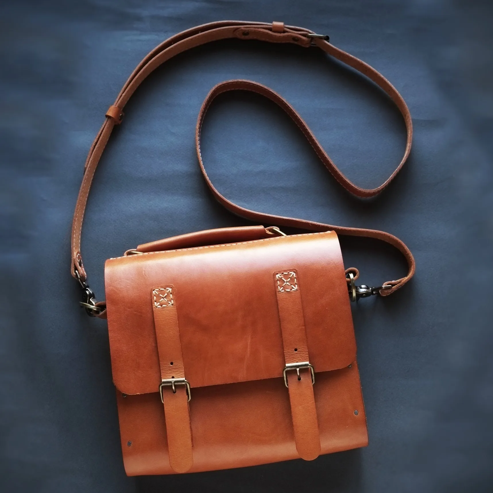 CROSSBODY LEATHER WOOD PURSE