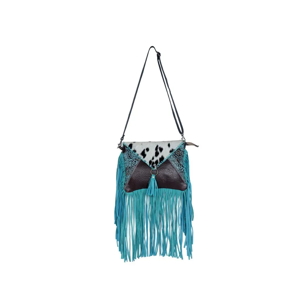 Crossbody Teal Leather Cowhide