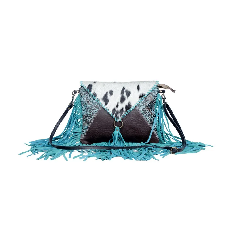 Crossbody Teal Leather Cowhide