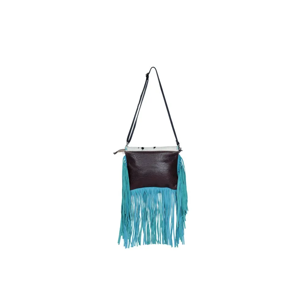 Crossbody Teal Leather Cowhide