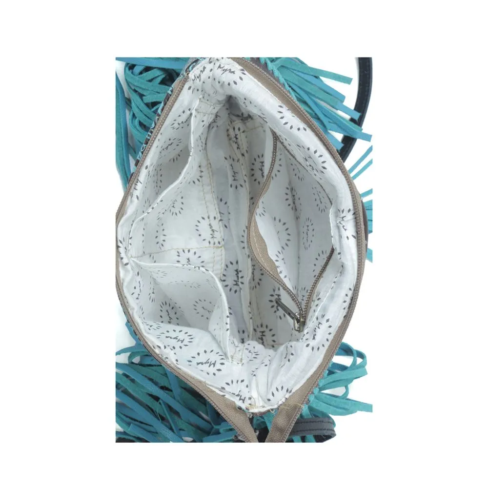 Crossbody Teal Leather Cowhide