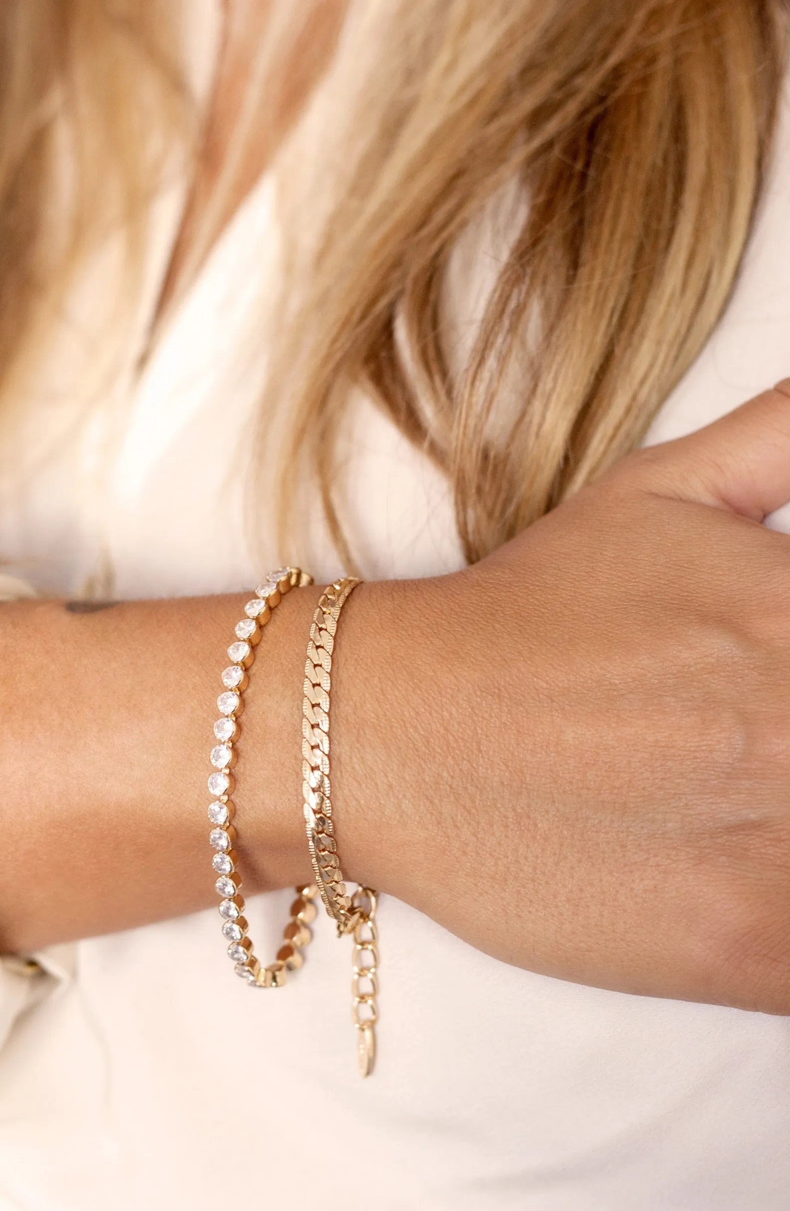 Crystal Chain Tennis Bracelet
