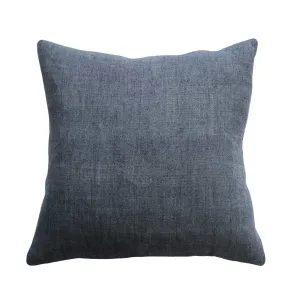 Cushion - Indira 100% Linen With Feather Inner - French Navy