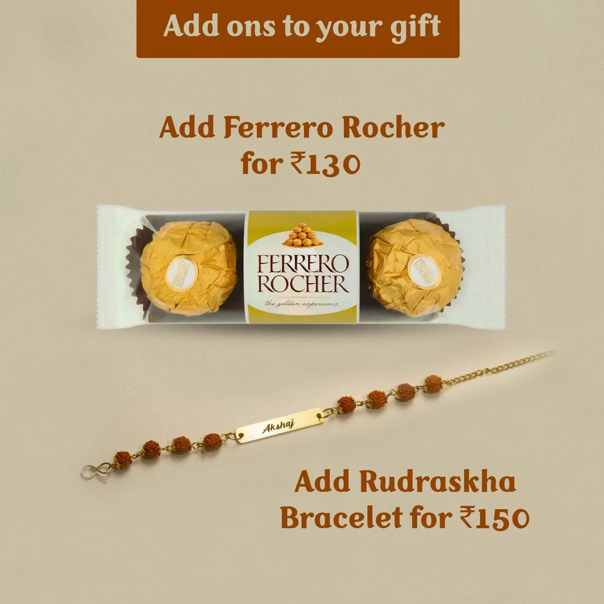 Customized Women's Gift Combo 2 Pcs - Tan