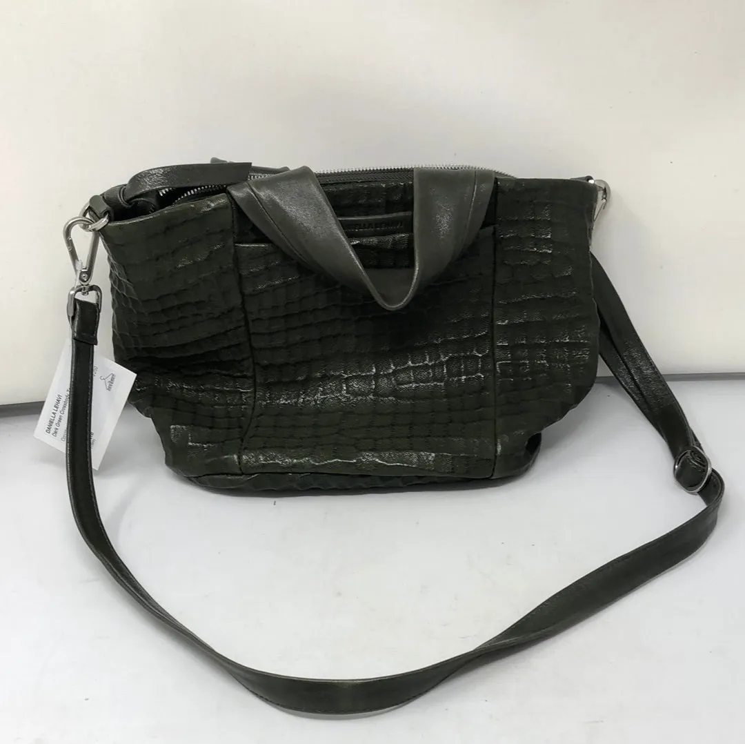 Daniella Lehavi Dark Green Crossbody Textured Leather Bag