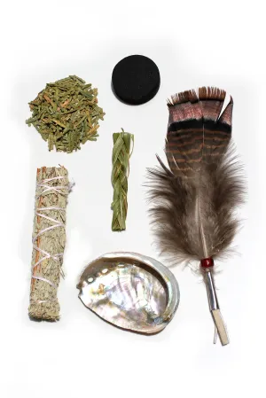Deluxe Mini White Sage Smudging Kit