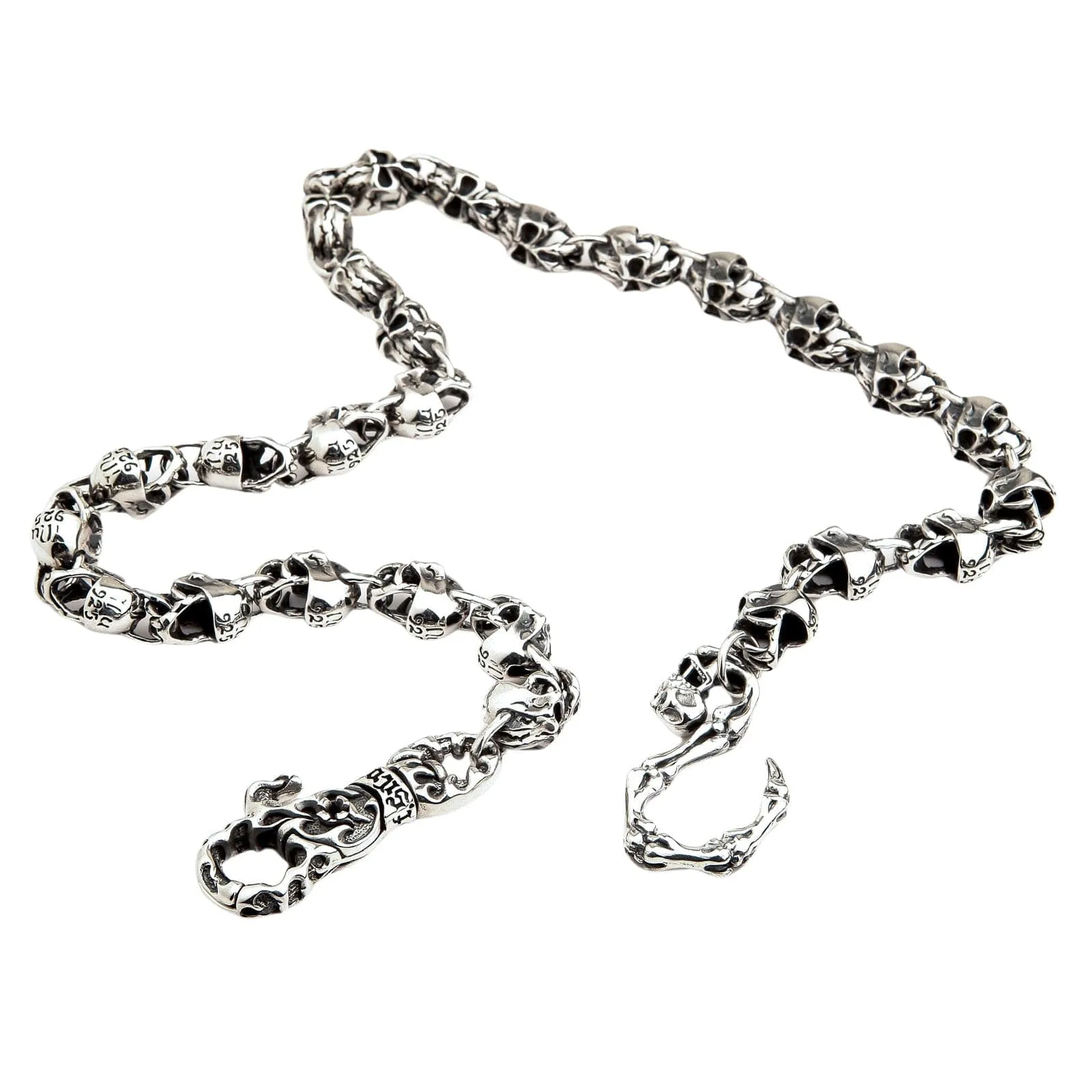 Devil Skull Sterling Silver Wallet Chain