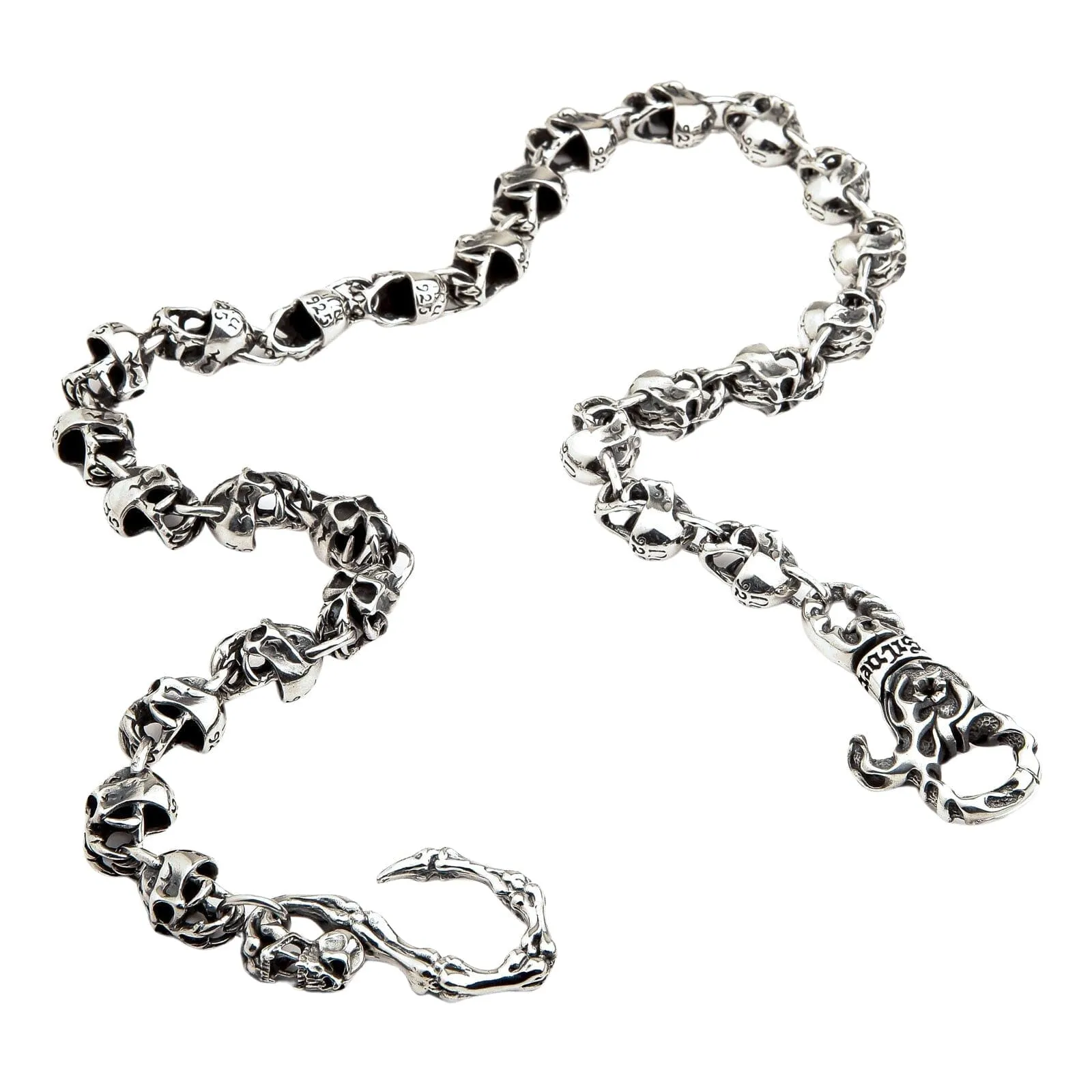 Devil Skull Sterling Silver Wallet Chain