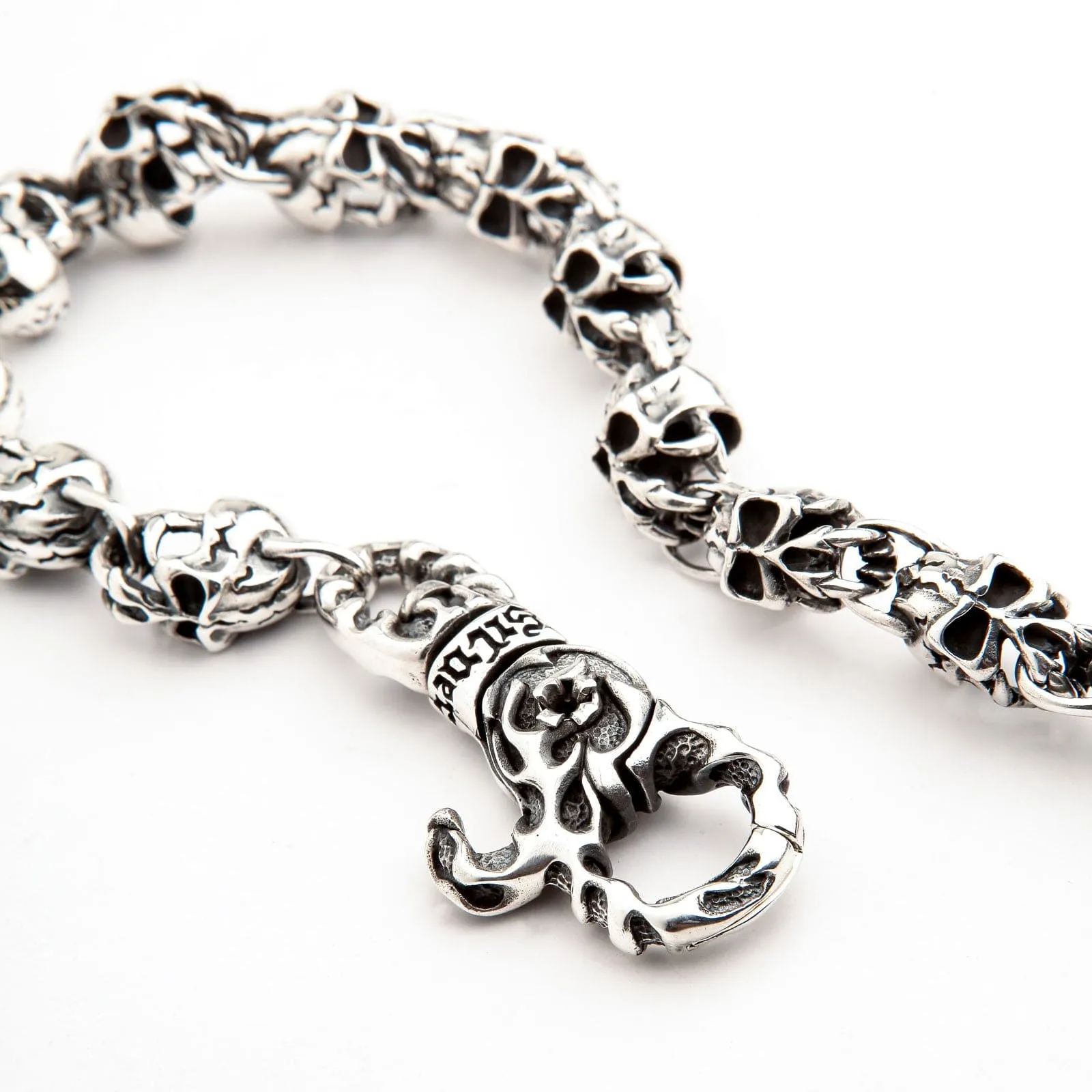 Devil Skull Sterling Silver Wallet Chain
