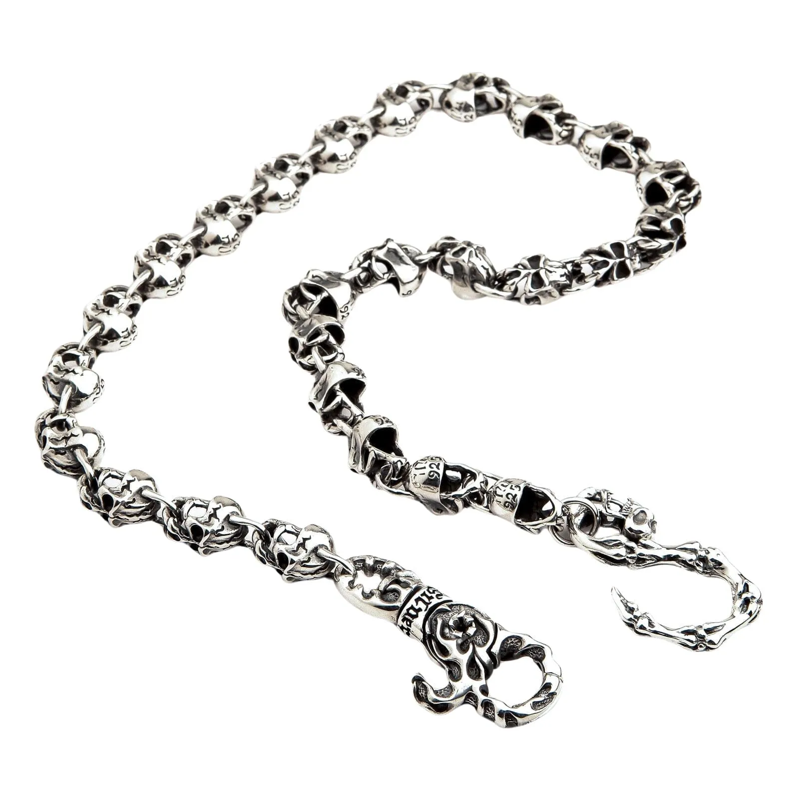 Devil Skull Sterling Silver Wallet Chain