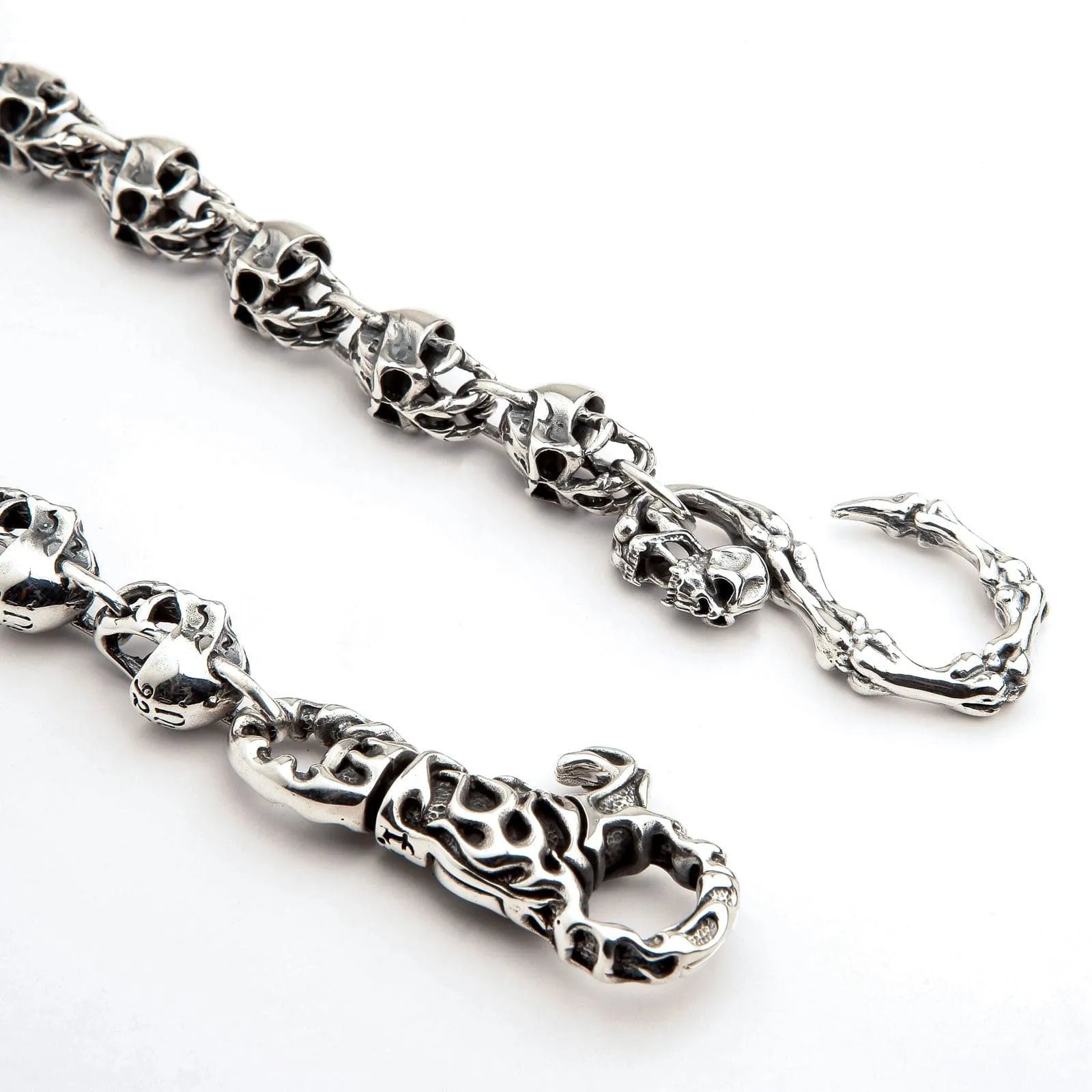 Devil Skull Sterling Silver Wallet Chain