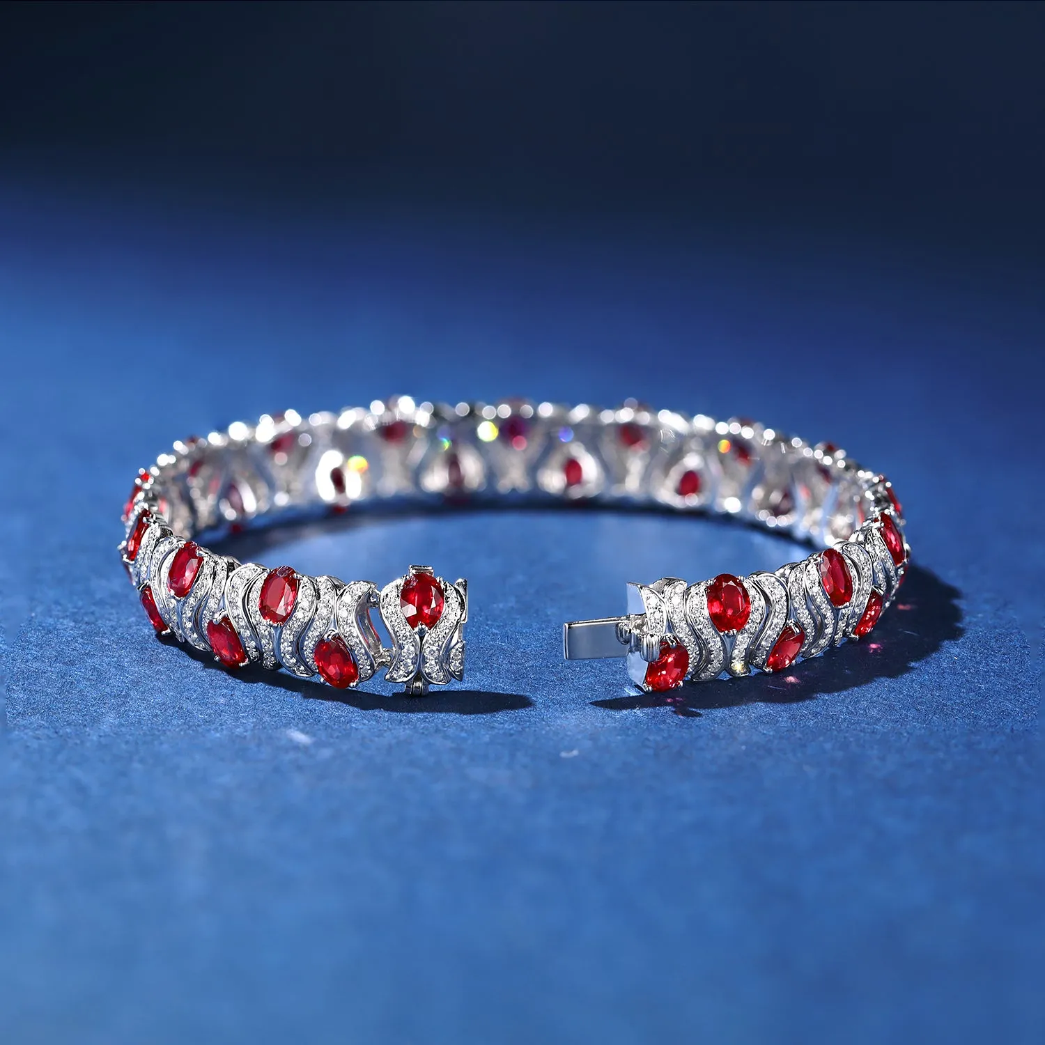 Diamond and Ruby Tennis Bracelet