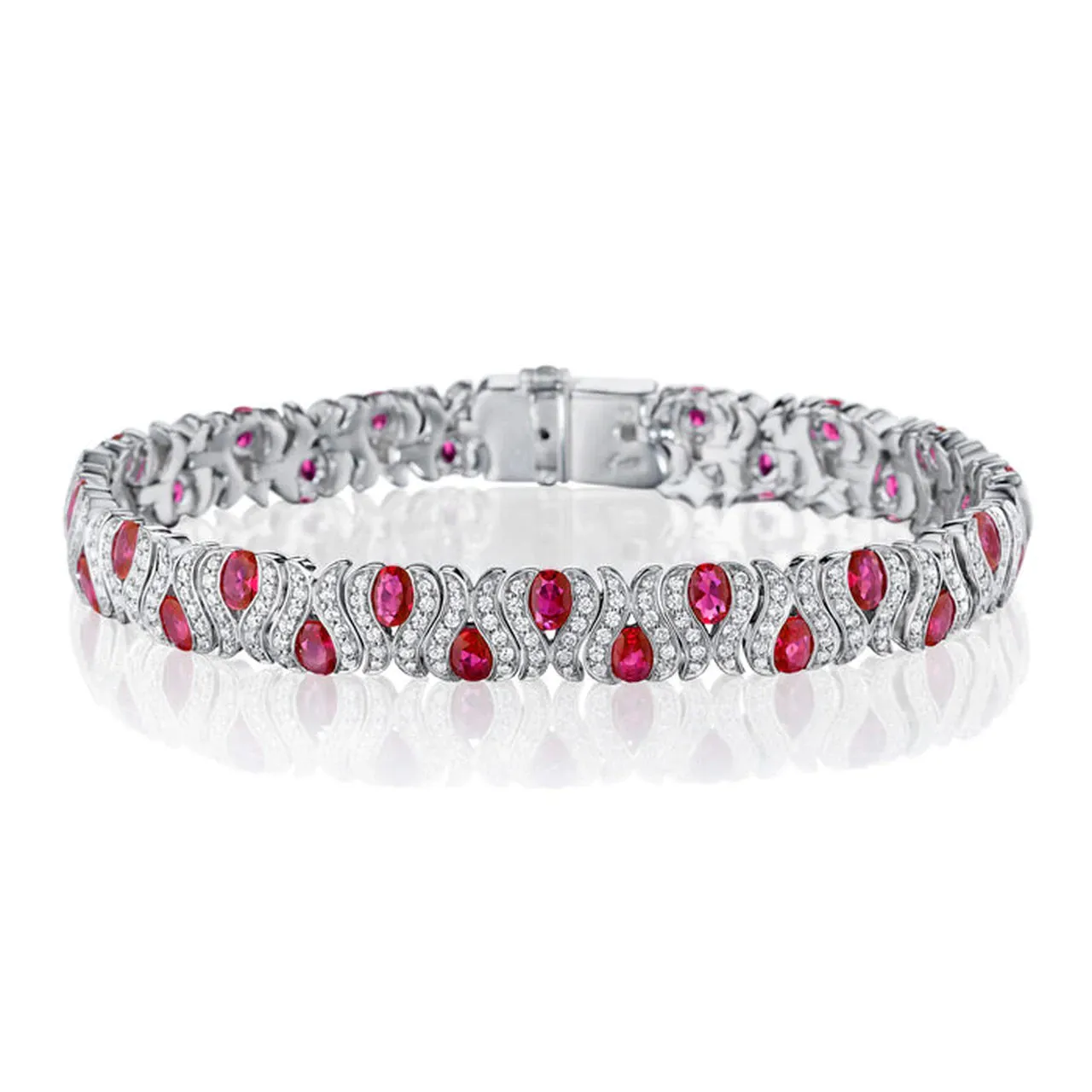 Diamond and Ruby Tennis Bracelet