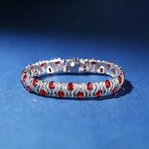Diamond and Ruby Tennis Bracelet