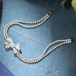 Diamond Bowknot Tennis Bracelet