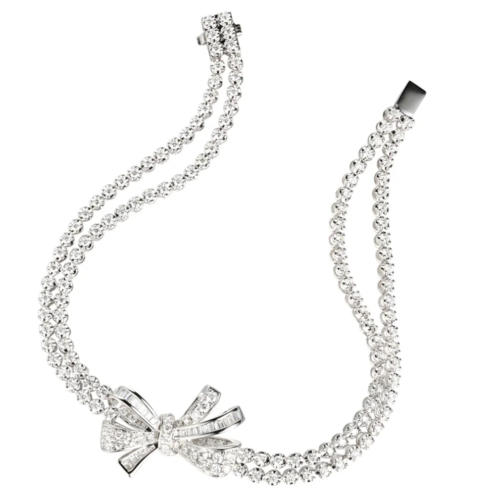 Diamond Bowknot Tennis Bracelet
