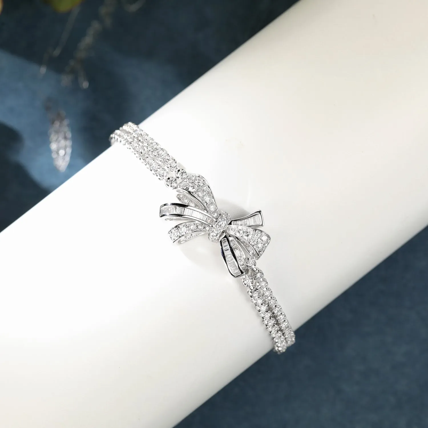 Diamond Bowknot Tennis Bracelet