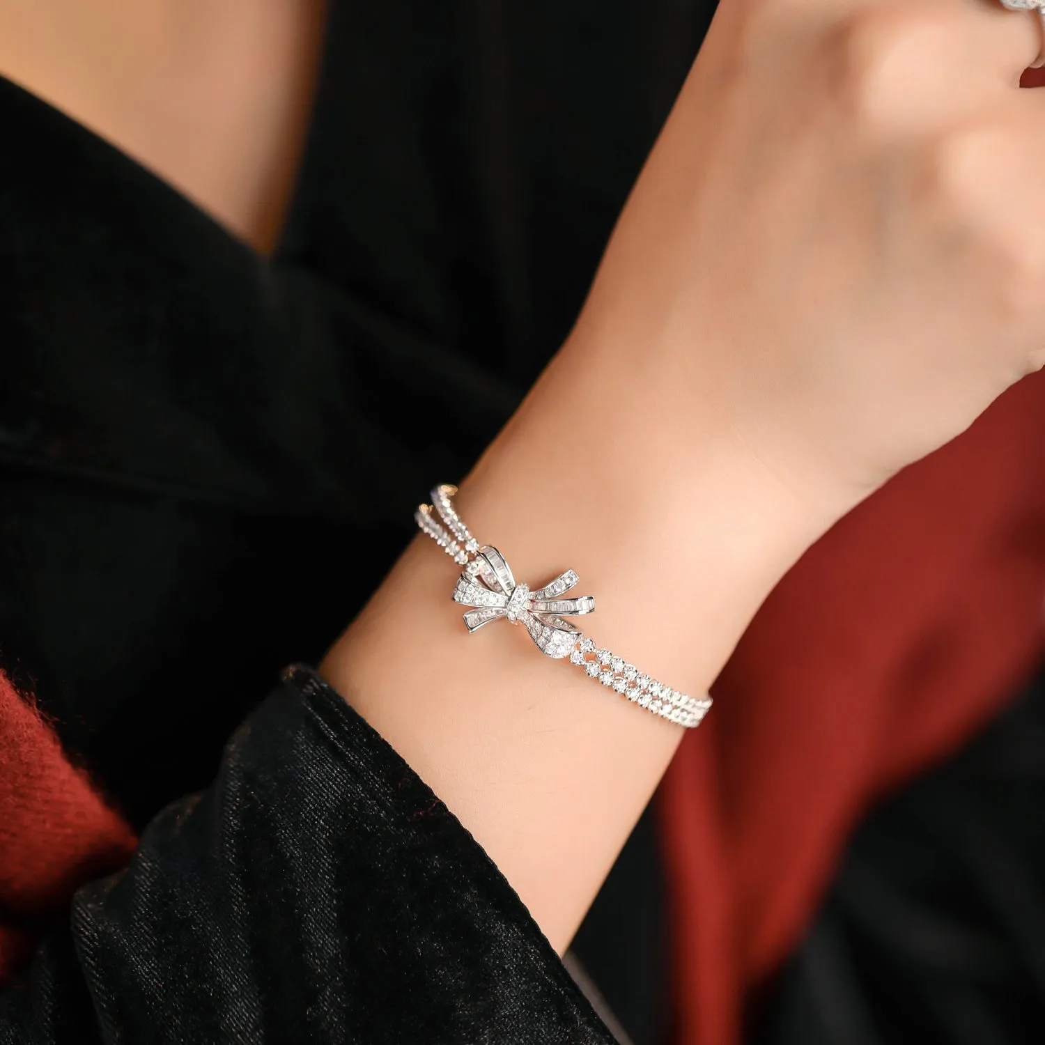 Diamond Bowknot Tennis Bracelet
