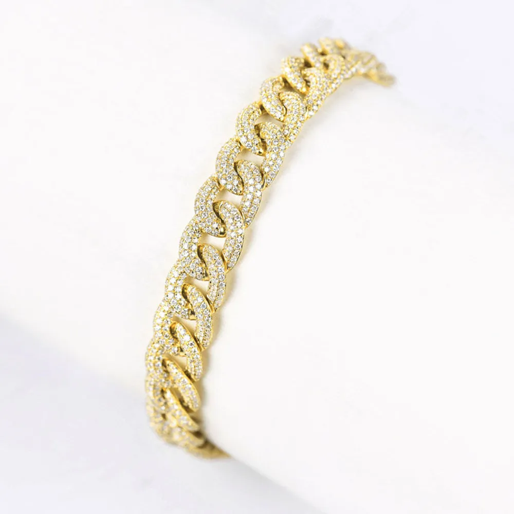 Diamond Cuban Link Chain Bracelet