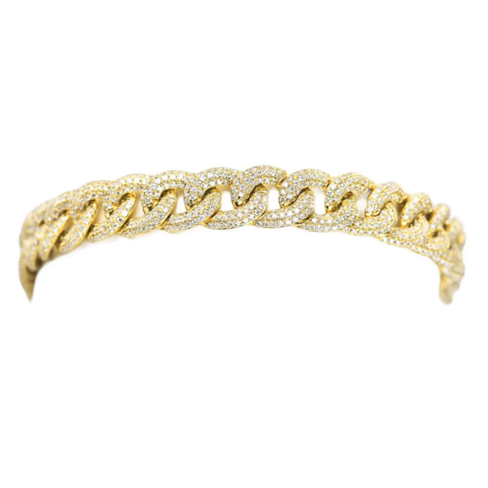 Diamond Cuban Link Chain Bracelet