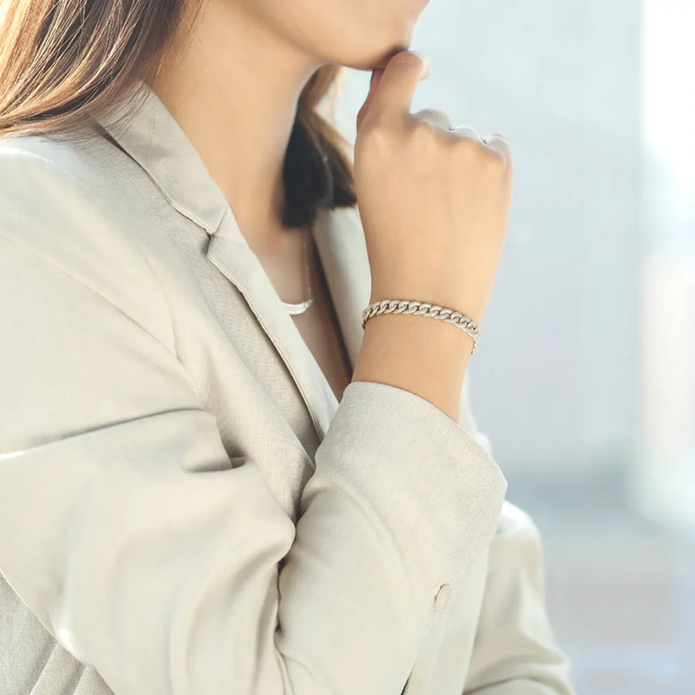 Diamond Cuban Link Chain Bracelet