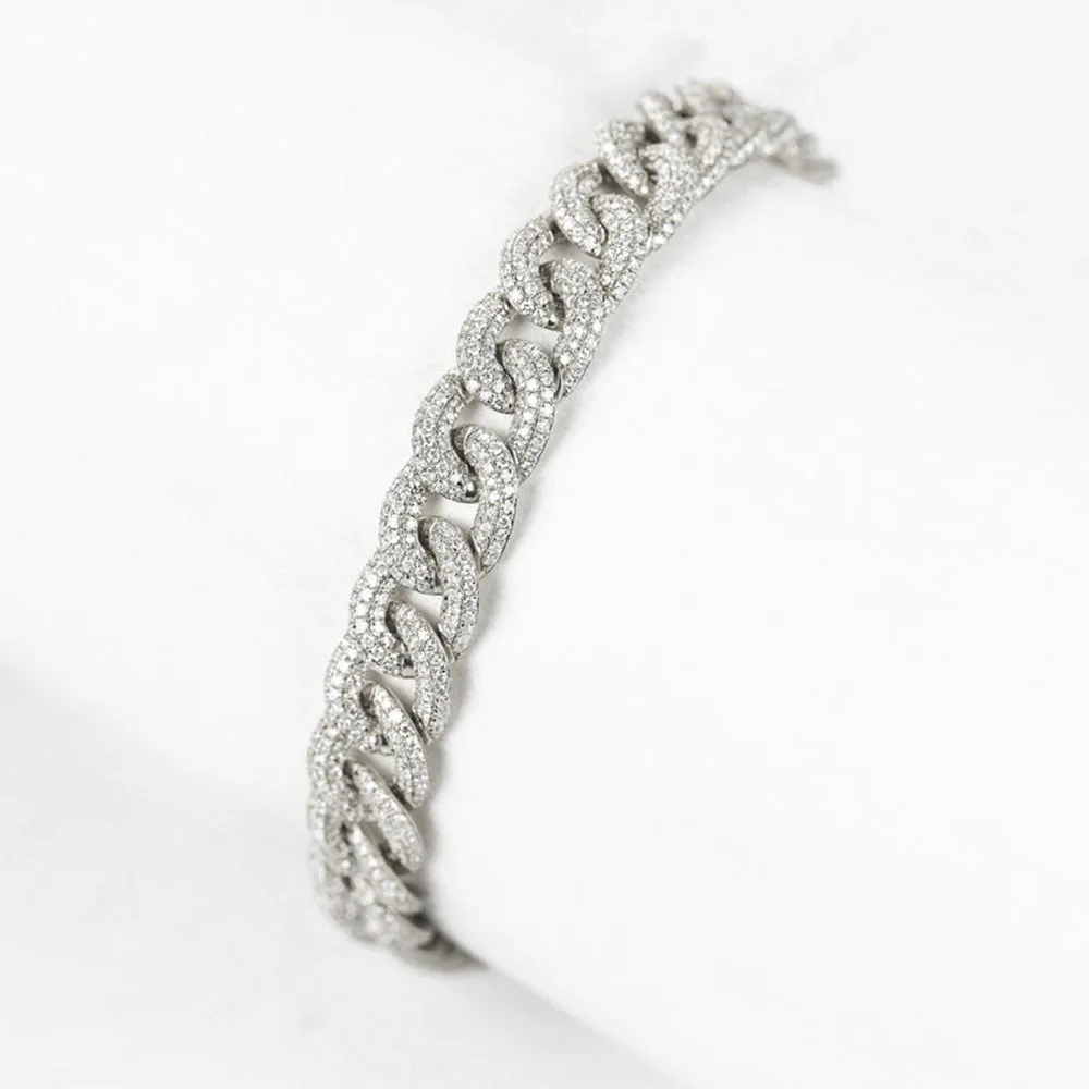Diamond Cuban Link Chain Bracelet