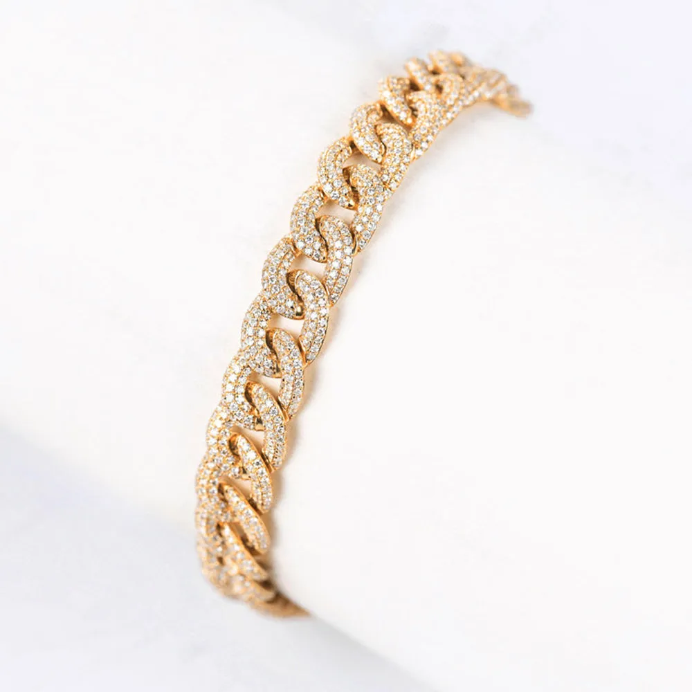 Diamond Cuban Link Chain Bracelet