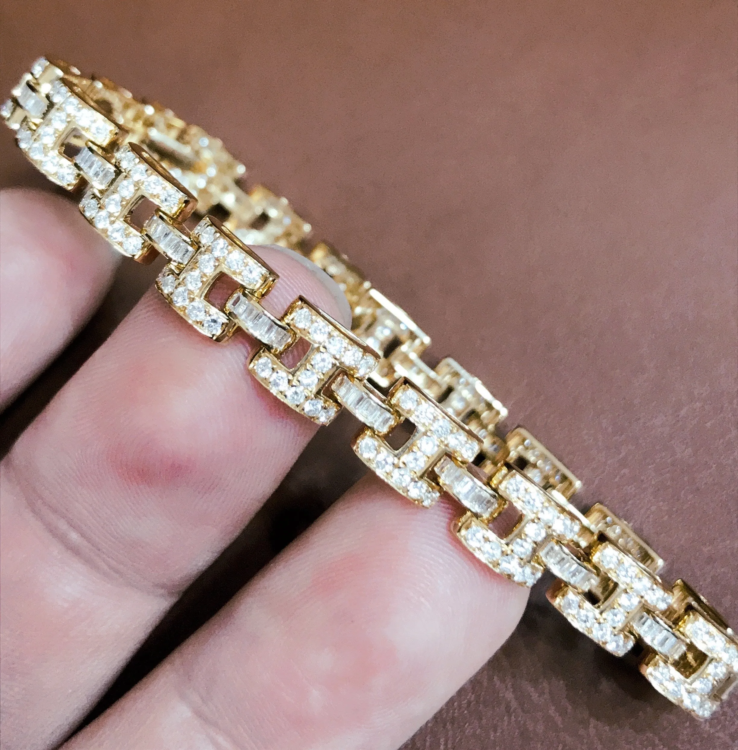 Diamond H-Link Chain Bracelet