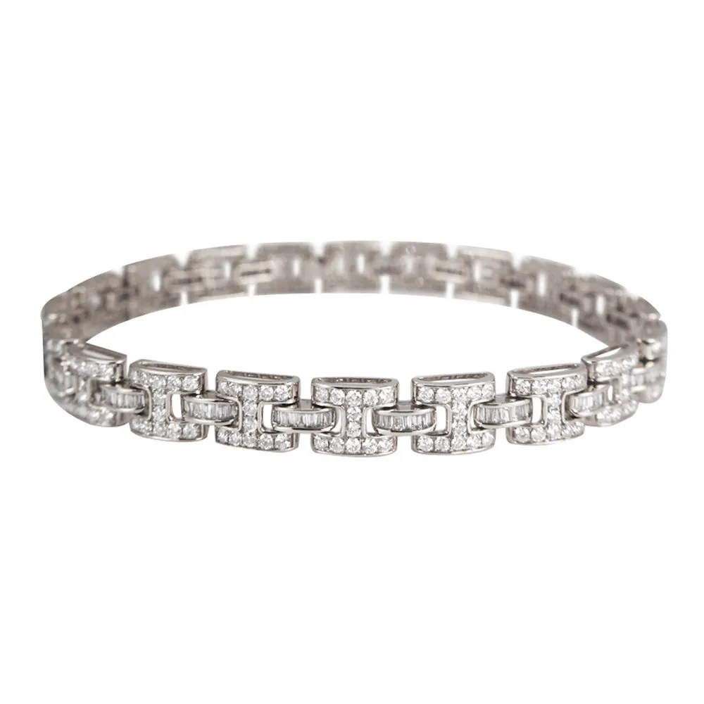 Diamond H-Link Chain Bracelet