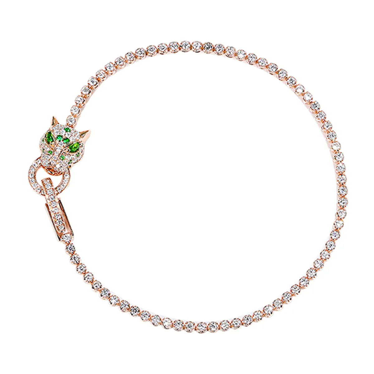 Diamond Panther Tennis Bracelet