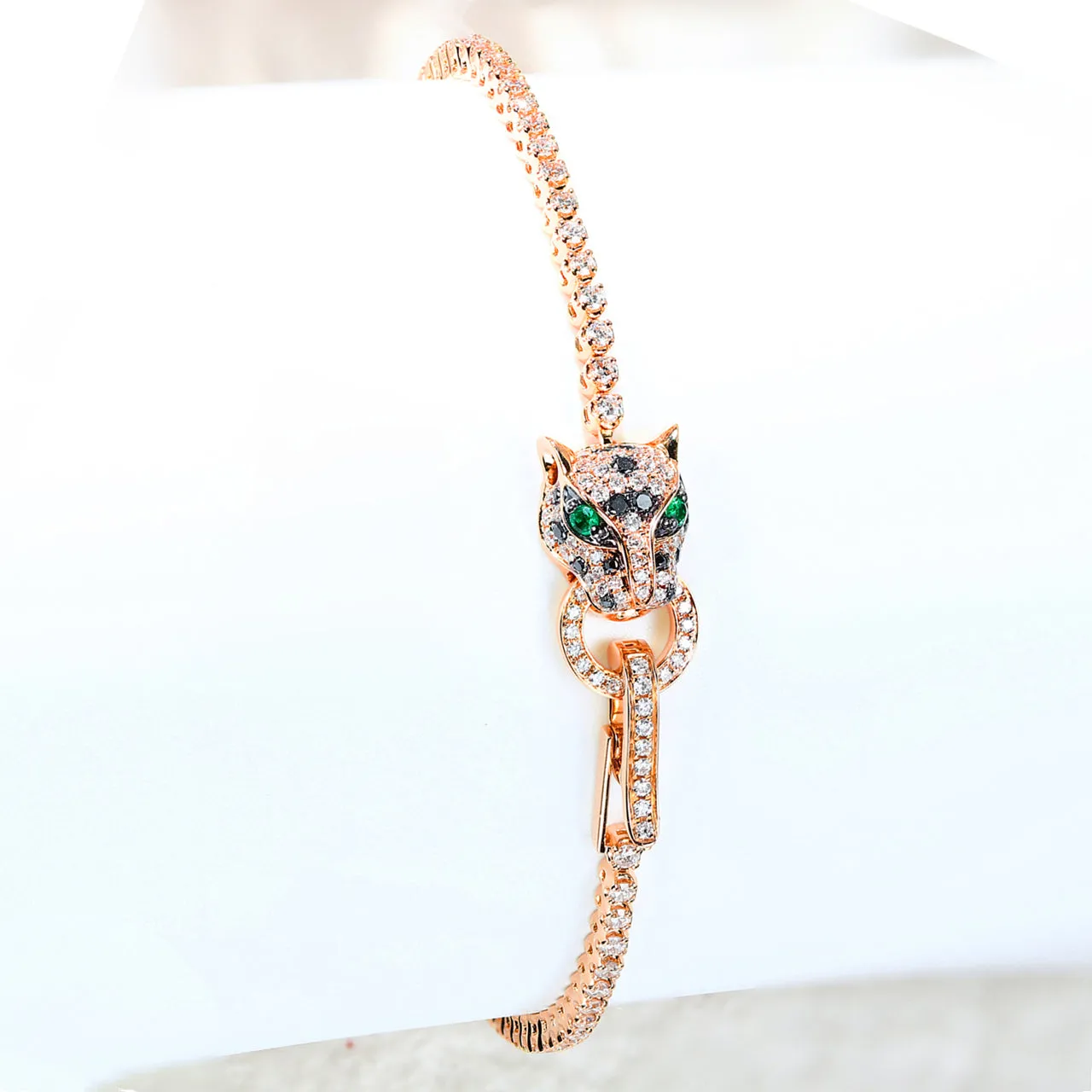 Diamond Panther Tennis Bracelet