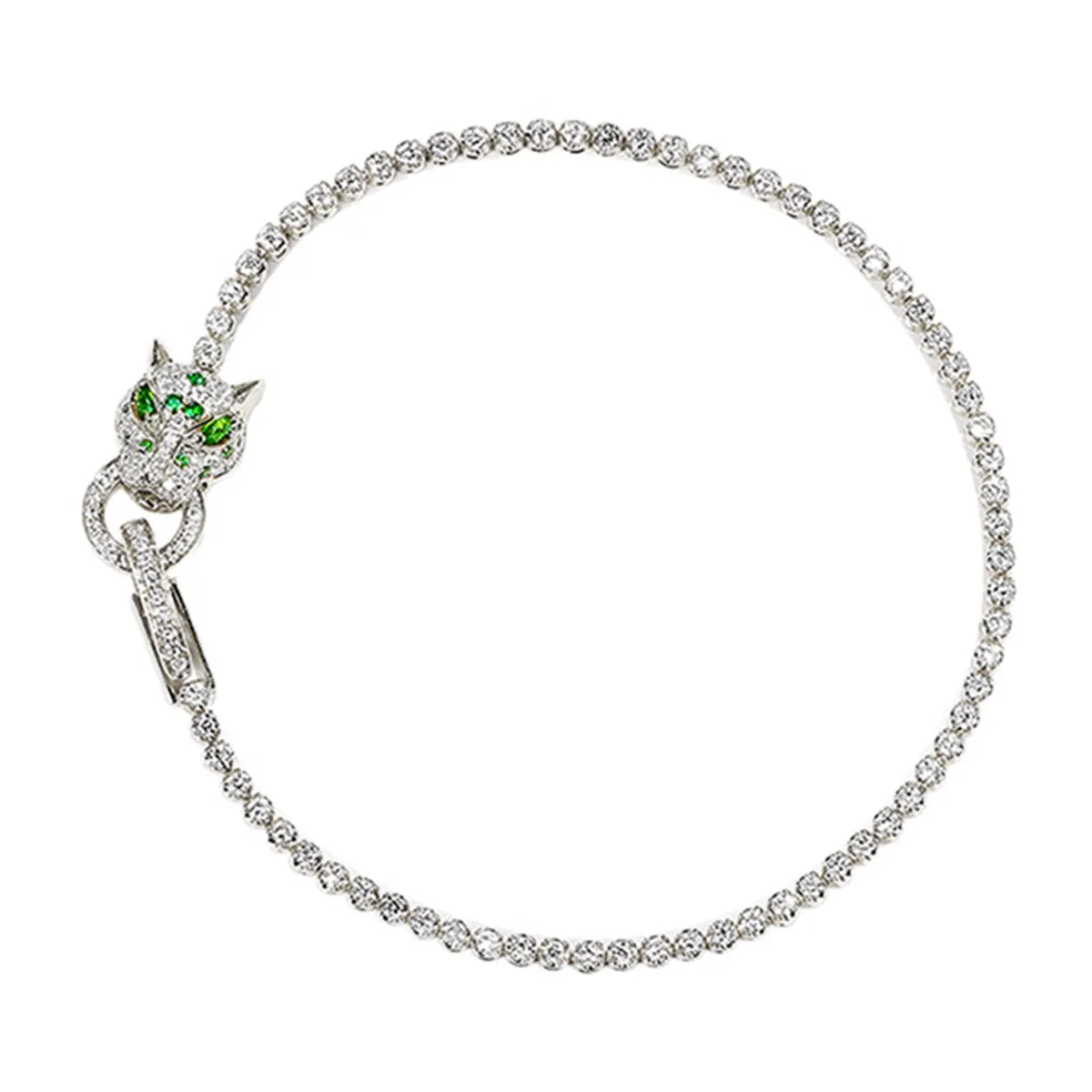 Diamond Panther Tennis Bracelet