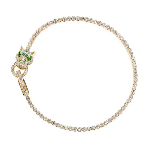 Diamond Panther Tennis Bracelet