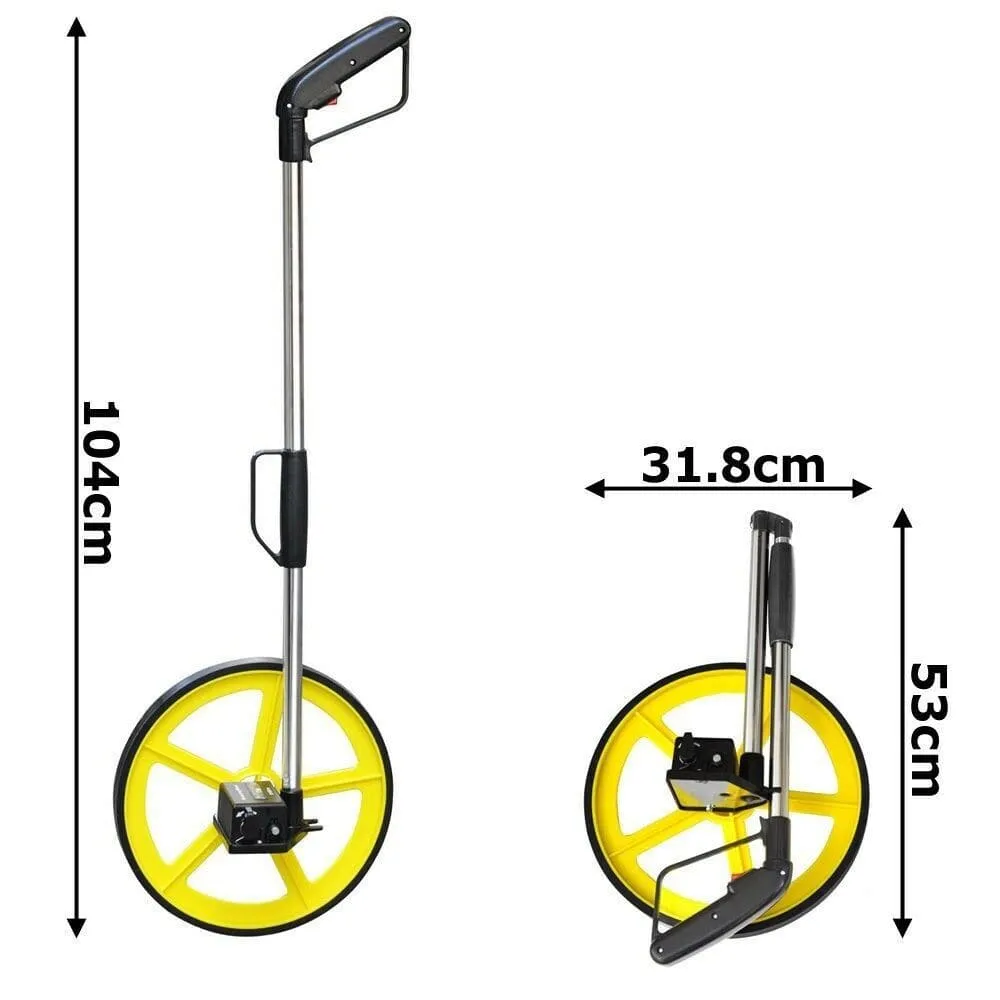 DISTANCE MEASURING WHEEL WITH STAND FOLDABLE IN BAG SURVEYORS BUILDERS ROAD LAND