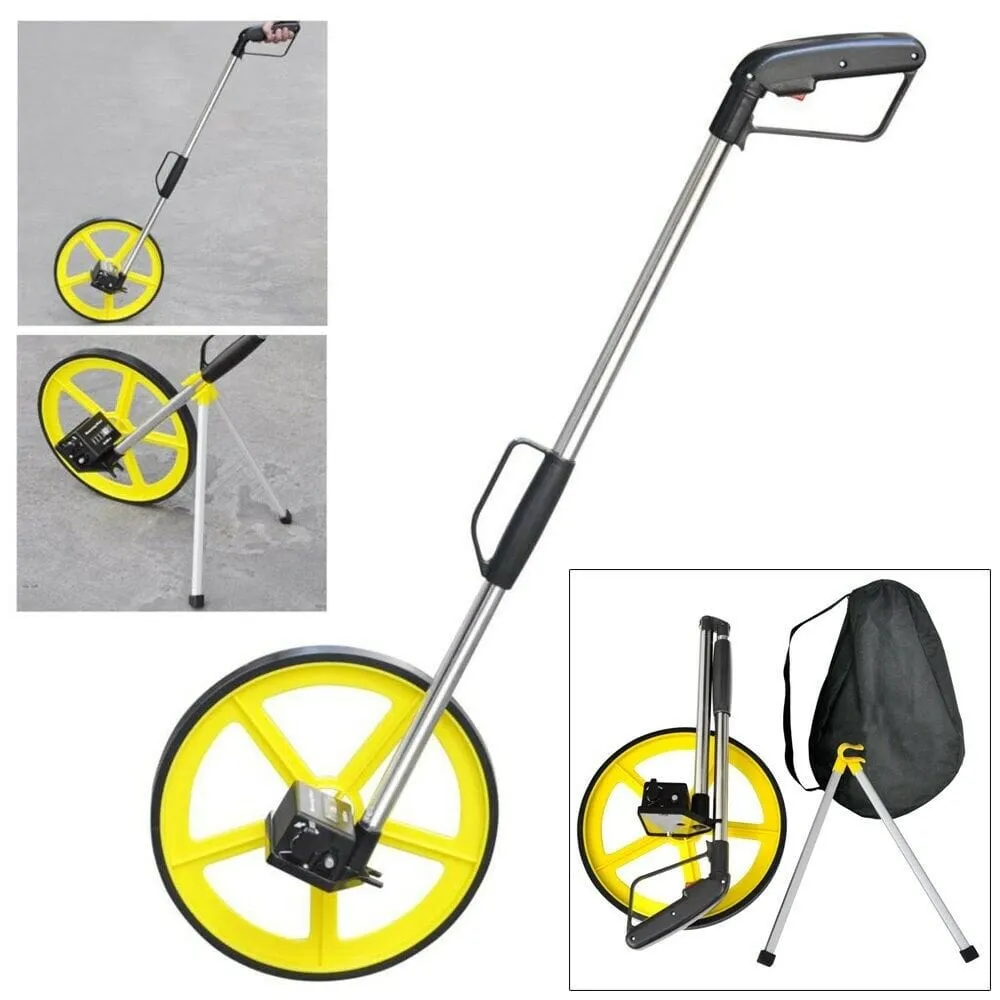 DISTANCE MEASURING WHEEL WITH STAND FOLDABLE IN BAG SURVEYORS BUILDERS ROAD LAND
