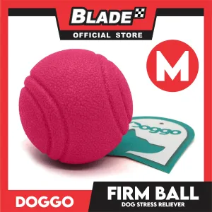 Doggo Bouncy Firm Ball Natural Rubber Medium Size (Pink) Dog Toy