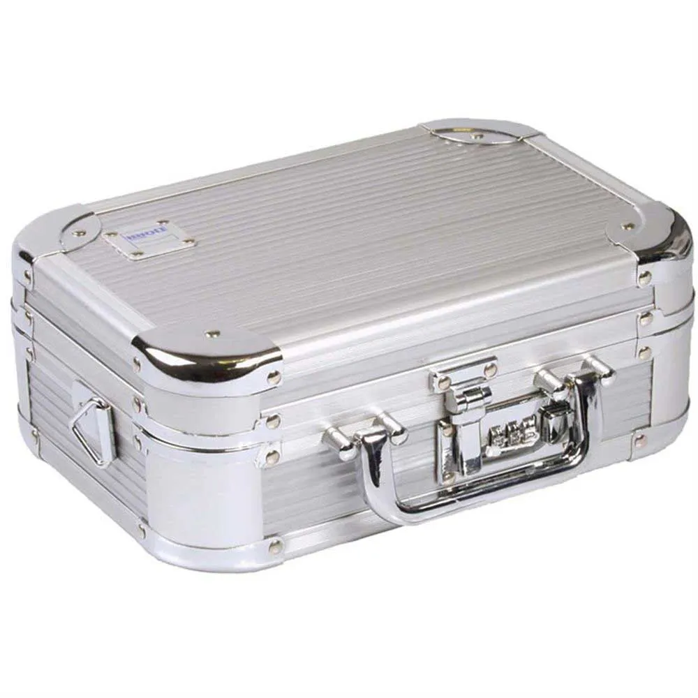 Dorr Extra Small Aluminium Case 10 | 24 x 16 x 9 (cm) | Foam Interior | Combination Lock