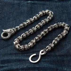 Dragon Claw Sterling Silver Biker Wallet Chain