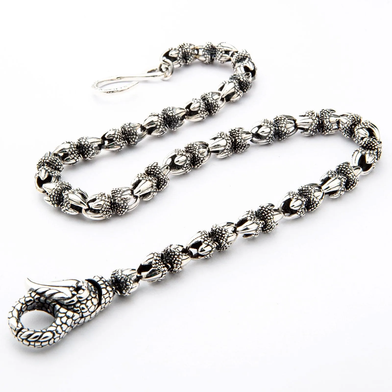 Dragon Claw Sterling Silver Biker Wallet Chain