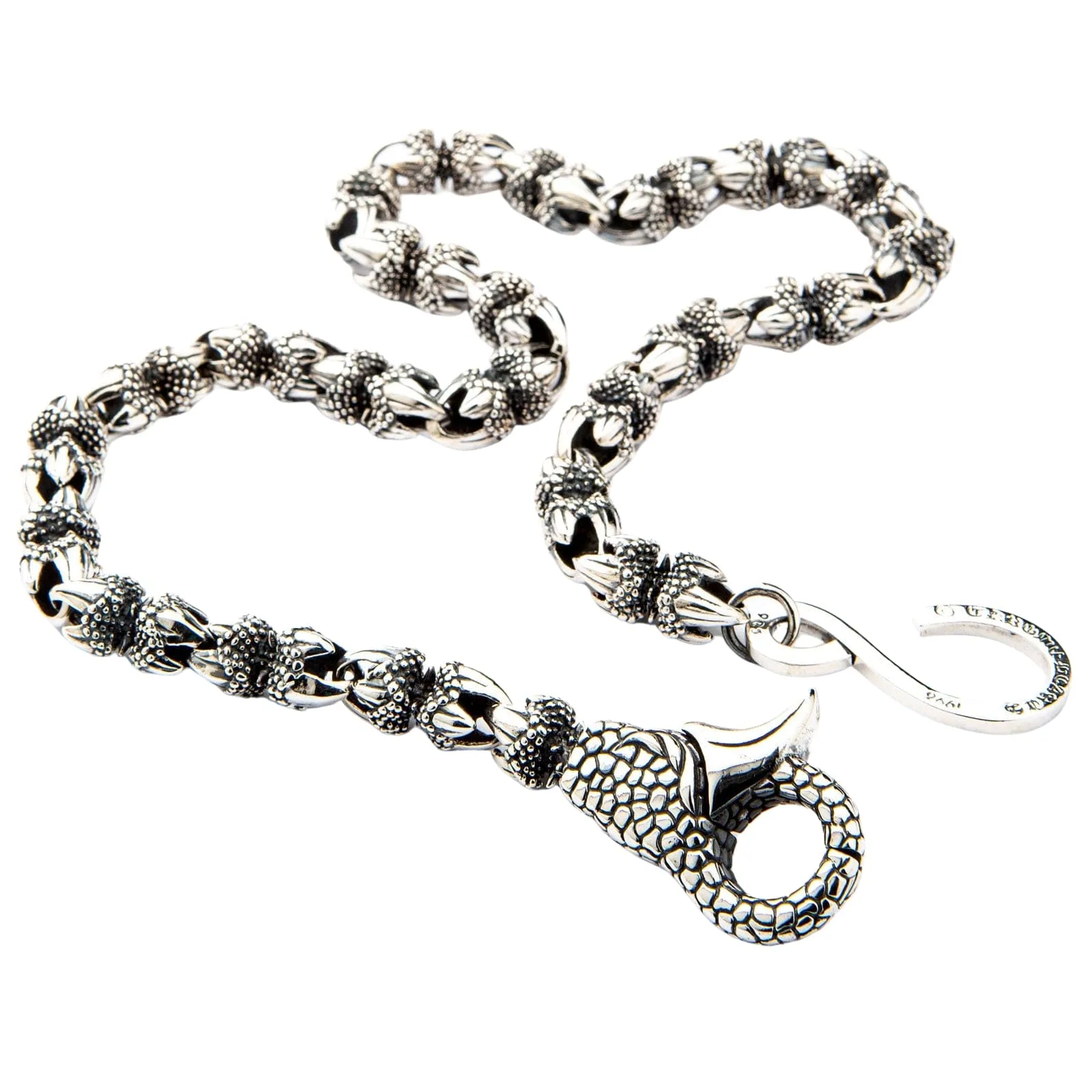 Dragon Claw Sterling Silver Biker Wallet Chain