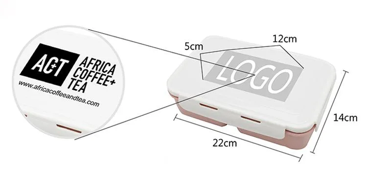 Dual Compartment Snap Lock Lunch Box