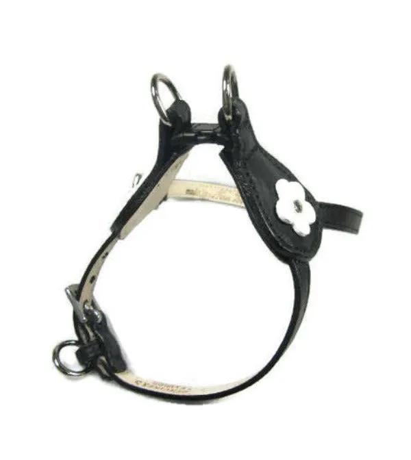 Ellie Flower Leather Dog Step-In Harness