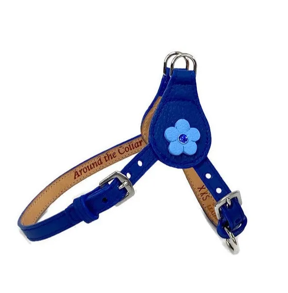 Ellie Flower Leather Dog Step-In Harness