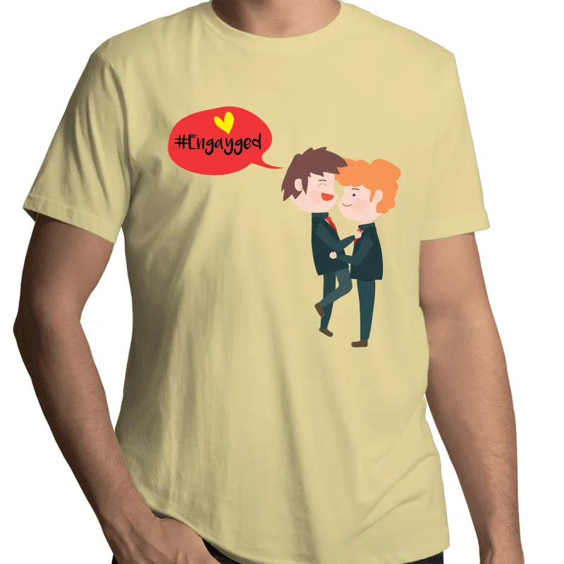 Engayged Gay Engagement T-Shirt Unisex (G003)