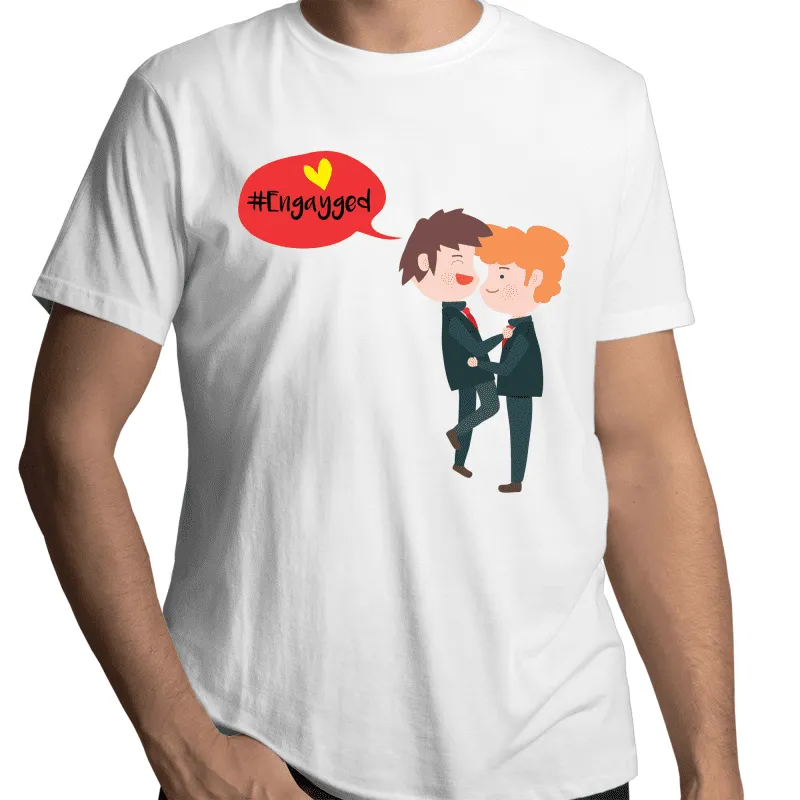 Engayged Gay Engagement T-Shirt Unisex (G003)