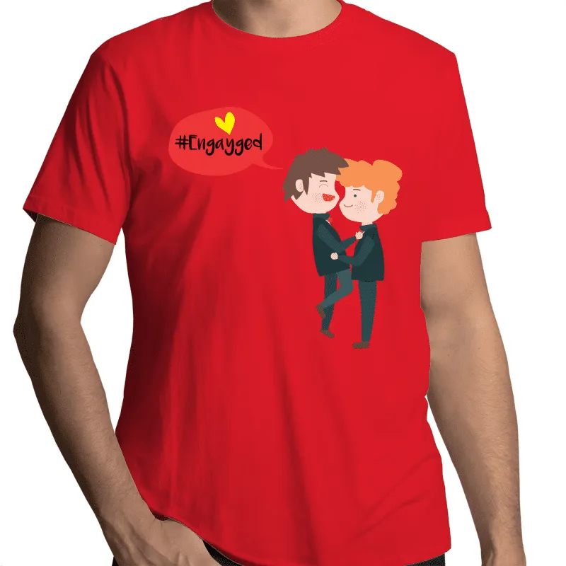 Engayged Gay Engagement T-Shirt Unisex (G003)