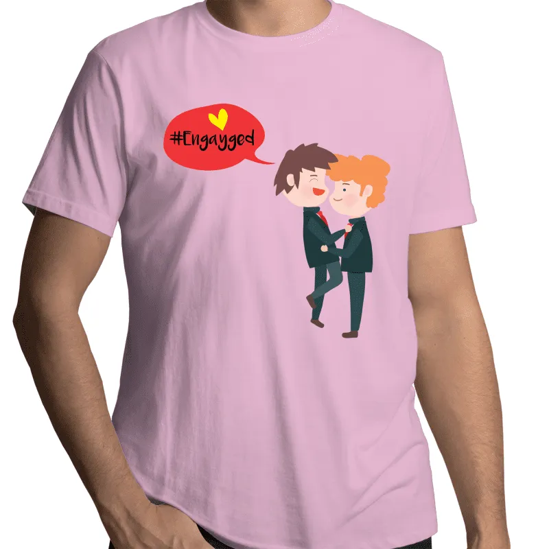 Engayged Gay Engagement T-Shirt Unisex (G003)