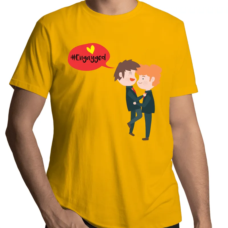 Engayged Gay Engagement T-Shirt Unisex (G003)