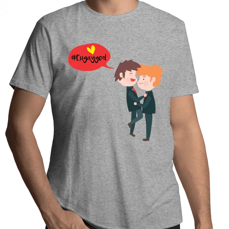 Engayged Gay Engagement T-Shirt Unisex (G003)