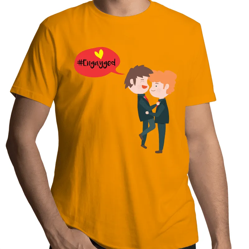 Engayged Gay Engagement T-Shirt Unisex (G003)